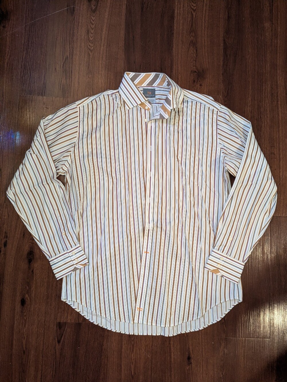 Thomas Dean Long Sleeve Button Up, Men's XL